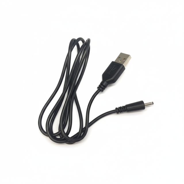 USB to DC 3.5mm Power Cable, 24AWG Charging Cord for Electric Toothbrush, Fan, Router (DYD-08, Black/White)