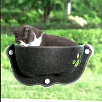 Lit pour chat en feutre détachable, de luxe, moderne et élégant, avec ventouses puissantes, hamac et nid suspendus pour fenêtre, et perchoir sans fil pour chat