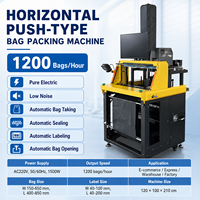 Machine d'emballage automatique de sacs pré-ouverts en rouleau, pour sacs postaux en polyéthylène de qualité alimentaire, avec scellage et étiquetage, pour l'e-commerce et la logistique 3PL