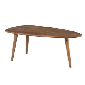 Midcentury Modern Wood <b>Coffee</b> <b>Table</b> With Tapered <b>Legs</b> Handmade Living Room Furniture - Product Image 1