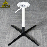Noir métal aluminium croix jambe hauteur de levage réglable pivotant café salle à manger café école Table Base