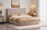 Lit double doux en tissu minimaliste européen WIND VIBE 2026 – Nouveauté