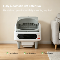 Bac à litière automatique intelligent, bac à litière autonettoyant pour chat, grande capacité, toilette automatique pour chat avec contrôle par application pour plusieurs chats