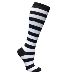 Chaussettes mi-<span class=keywords><strong>mollet</strong></span> en coton <span class=keywords><strong>pour</strong></span> femmes, style cosplay européen américain, sur le genou, grande taille, rayures larges, nœuds d'équipage tricotés <span class=keywords><strong>pour</strong></span> l'automne - Product Image 6