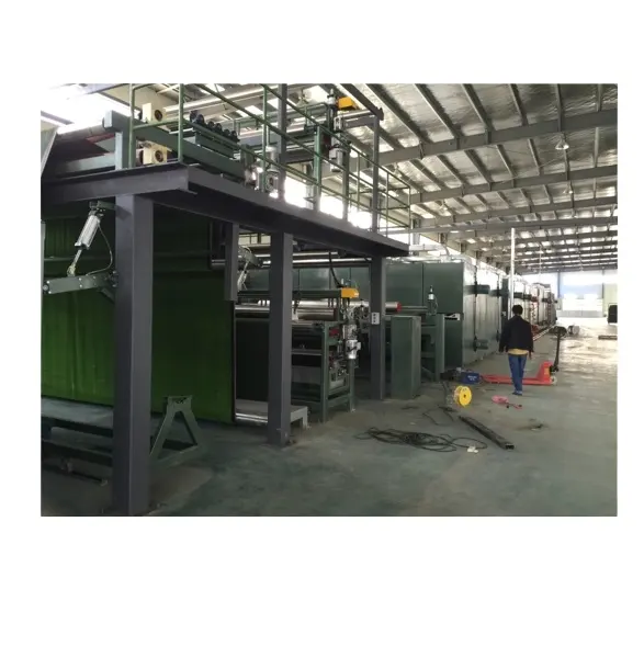 Anyang HUAAN Tufting machine/synthetic lawn making machinery equipment/Plastic yarn artificial grass factory design Product