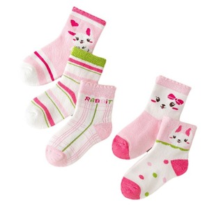 शरद ऋतु में सर्दियों के बच्चों की टेरी मोजे गाढ़े हुए मध्य-बछड़े वाले बच्चे और लड़कियों के कैजुअल कार्टून फ्लोर मोजे - Product Image 5