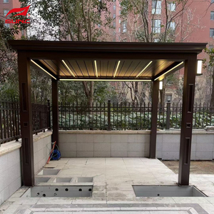 Pergola de jardin en alliage d'aluminium écologique à volets électriques toutes saisons, auvent, pavillon, gazebo, lamelles extérieures - Product Image 1