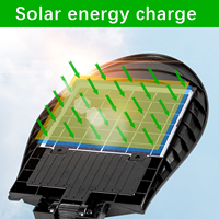 Lampe solaire de rue LED extérieure, indice de protection IP65, contrôlable à distance, applique murale ABS, lampe de jardin, lampe solaire de route super lumineuse