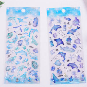 Autocollants paillettes cristal océan <span class=keywords><strong>petit</strong></span> poisson Album journal intime décoration téléphone portable Mini Cooper autocollant articles promotionnels bon marché - Product Image 3