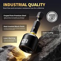 Jeu de tournevis à douille à impact magnétique de 86 pièces, acier au chrome-vanadium, acier S2, adaptateurs de douille métriques/SAE, tournevis à écrou à aile