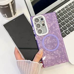 <span class=keywords><strong>Coque</strong></span> de téléphone magnétique électroplaquée TPU+IMD style Ins compatible pour A17/A16/S24 Ultra/S23/S25 – Meilleure vente - Product Image 6