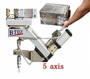 BTECH Nouvelle découpeuse à jet d'eau 5 axes haute précision en fibre de verre (FRP) avec axe Z de 250 mm pour mosaïque de pierre et matériaux composites, moteur de pompe 420Mpa - Product Image 4