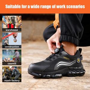 Chaussures <span class=keywords><strong>de</strong></span> <span class=keywords><strong>sécurité</strong></span> sportives GUYISA Anti-écrasement Anti-perforation Boucle intelligente Chaussures <span class=keywords><strong>de</strong></span> <span class=keywords><strong>sécurité</strong></span> tendance - Product Image 4