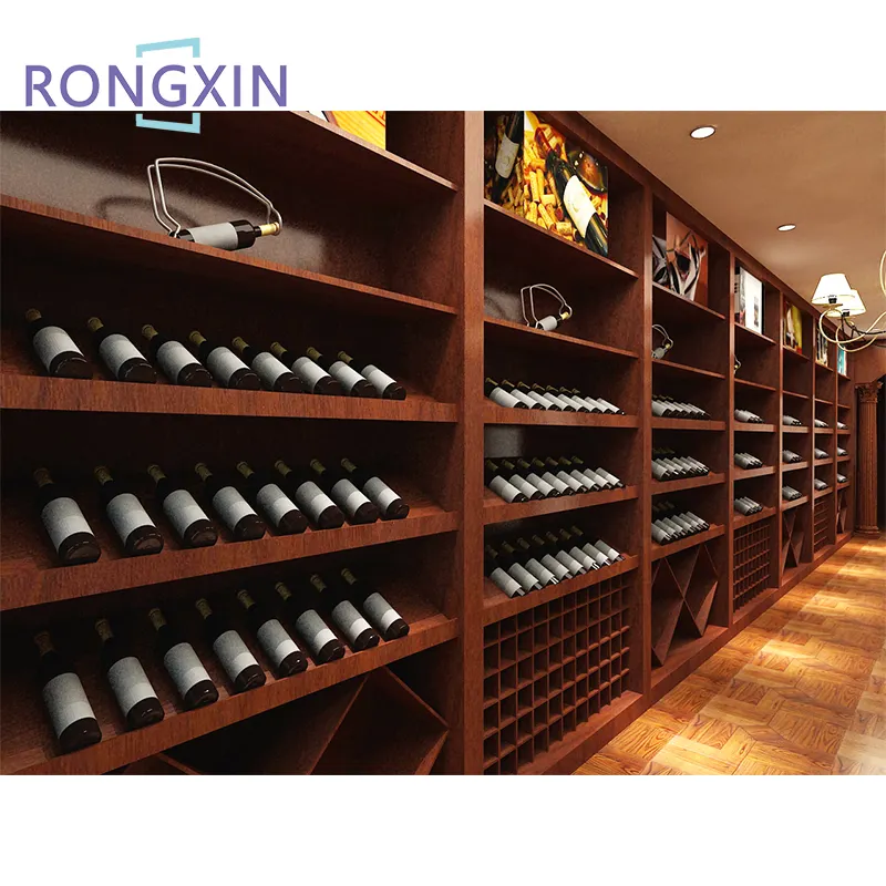 Design Wand montage Metall und Holz Wein regal Flasche Glas halter Cork Storage Store für Küche Esszimmer Bar Wein Cella