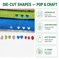 Feuille de mousse EVA Craft Goma Foamy en caoutchouc imprimé texturé métallisé, peluche arc-en-ciel fluorescente, carton Lisa, feuille de mousse EVA colorée à paillettes