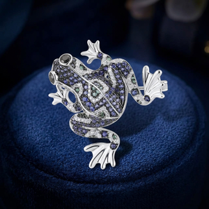 Broche de luxe délicate en argent sterling 925 LAVINA Fashion Jewelry, motif grenouille, avec zircon, pour femme, idéale pour mariage, fiançailles, fête, cadeau - Product Image 3