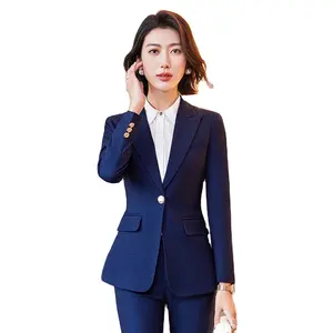 Corporate Uniform Ontwerpen Voor Formele Pakken Voor Vrouwen Volledig Dames Kantoor Blazer Pak