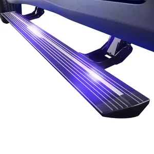 Outros acessórios exteriores Azul ou branco lâmpada LED passo placa de alimentação para BMW x5 passo lateral Elétrico 2014 2022 running board