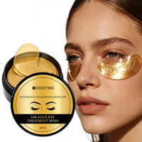 Patchs pour les yeux à l'or 24 carats, hydratants longue durée, éclaircissants pour les cernes et anti-rides, marque privée