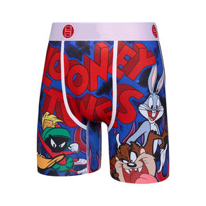 Calzoncillos <span class=keywords><strong>Boxer</strong></span> Deportivos Largos de Cinco Puntos para Hombre, Estilo Europeo Americano, Transpirables, Tejidos, Estampados, con Logotipo - Product Image 3