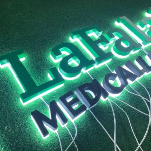 3D LED logo signage cửa hàng bảng tên frontlit & Backlit treo tường dấu hiệu kinh doanh với kim loại chữ ký điện tử chữ - Product Image 3
