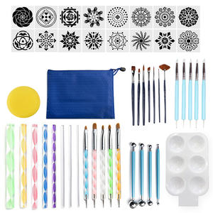 Kit di Strumenti per Dotting Mandala, Stencil e Modelli per Pittura Fai-da-Te su Rocce, Colorazione, <span class=keywords><strong>Disegno</strong></span> e Progettazione - Product Image 3