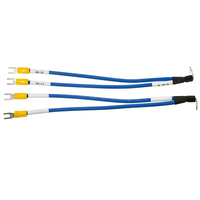 Kabel Terminal Tembaga Berinsulasi, Kabel Harness 1/2 Konektor Spade Tipe U Cold-Pressed, Set Kabel Jumper Tipe Tabung