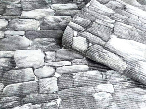Panneau mural en <span class=keywords><strong>pierre</strong></span> artificielle 3D noir XPE, papier peint auto-adhésif, panneaux muraux, autocollants pelables - Product Image 2