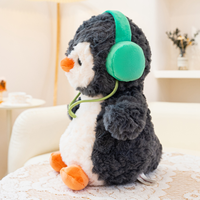 Peluche pingouin musical personnalisée, jouet en peluche doux, poupée pingouin mignonne, oreiller pingouin de dessin animé pour cadeau de remise de diplôme