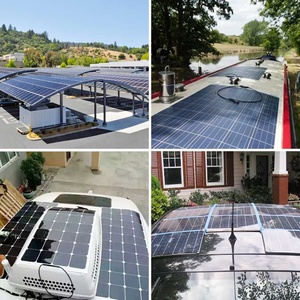 Panneaux solaires flexibles Sunpal 100W 250W portables avec câbles, efficacité 23%, boîte de jonction IP68 pour bateau, camping-car, camping - Product Image 5