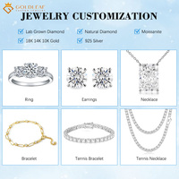 Collier pendentif en diamant de laboratoire rond brillant certifié IGI Goldleafgem, or 14 carats, solitaire, pour usage quotidien, collier de mariage