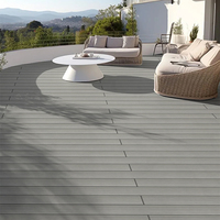 Revêtement de sol extérieur en PVC hybride bois-plastique WPC antidérapant pour zones commerciales et résidentielles, anti-corrosion, personnalisé