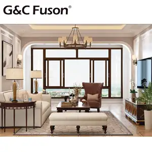 Fuson Australian Standard Customized Waterproof Basement Tinted Glass Kitchen Balcony Aluminum Sliding Windows For House