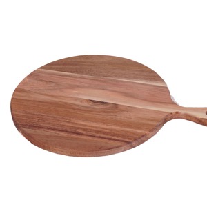 Acacia <b>Wood</b> Cutting Board Round 33cm With Handle Solid <b>Wood</b> Chopping <b>Block</b> For Bread Cheese Serving Tray - Product Image 5