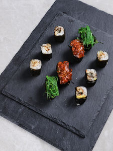Planche à fromage en ardoise <span class=keywords><strong>de</strong></span> roche <span class=keywords><strong>de</strong></span> <span class=keywords><strong>lave</strong></span> <span class=keywords><strong>de</strong></span> sushi japonaise personnalisée <span class=keywords><strong>plateau</strong></span> d'assiette d'ardoise alimentaire en pierre plate pour restaurant - Product Image 6
