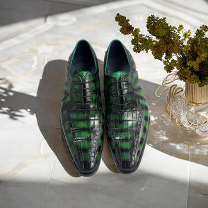 Zapatos Oxford Formales de Lujo para Hombre, de Piel de Cocodrilo Auténtica, Zapatos Derby de Vestir de Cuero Genuino para Hombre, Fabricantes - Product Image 1