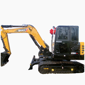 รถขุดตีนตะขาบไฮดรอลิก SY50U SY60C SY75C ของแท้จากโรงงาน ขนาด 5 ตัน 6 ตัน 7 ตัน เครื่องยนต์คุณภาพสูง กำลังขุดสูงจากโรงงาน - Product Image 1