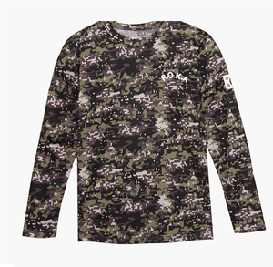 ROKA เสื้อยืดแขนยาวลายพรางดิจิตอลสไตล์เกาหลีผู้ชาย'เสื้อผ้ากีฬากลางแจ้งแบบลำลอง 100% โพลีเอสเตอร์น้ำหนักเบา - Product Image 3