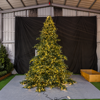 Arbre de Noël artificiel géant de luxe rouge personnalisé pour l'extérieur, commercial, avec LED, disponible en 20ft, 30ft, 40ft, 50ft, 60ft, 80ft, 100ft