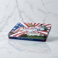 Boîte à gâteau ronde en fer blanc de qualité alimentaire avec emballage floqué, couleur personnalisée, logo en relief, matériaux recyclés, cadeau