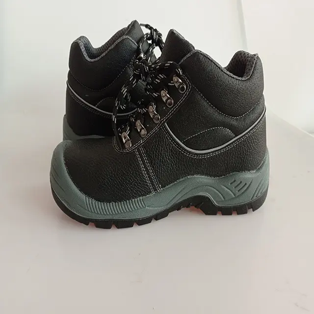 Sapatos de segurança do dedo do pé de couro genuíno, sapatos antiestáticos de segurança com padrão s3 src do fabricante gaomi