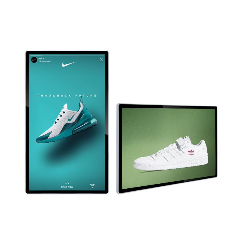 Настенный сенсорный экран для помещений, рекламный дисплей, Интерактивная ЖК-батарея, цифровая вывеска для витрины на базе Android