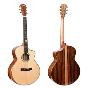 גבוה-סוף spruce מוצק santos בחזרה & צד מבריק <span class=keywords><strong>41</strong></span> אינץ 'גיטרה אקוסטית עם משענת - Product Image 3
