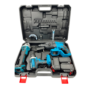 Kit de Ferramentas Elétricas Portátil a Bateria de Lítio OEM: Esmerilhadeira Angular e Furadeira de Impacto em Aço Carbono Recarregável - Oferta Imperdível com 1 Ano de Garantia - Product Image 1