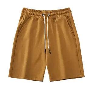 Dây Kéo Mùa Hè Đồng Bằng Mens Quần Short Tùy Chỉnh 100% Cotton Người Đàn Ông Giản Dị Đồng Bằng Ngắn