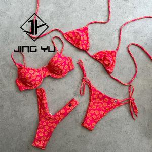 Traje de Baño Bikini Personalizado Popular, Traje de Baño Estampado de Doble Cara para Mujer, Diseño Moderno y Ecológico - Product Image 1