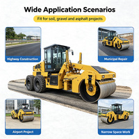 Rouleau compresseur vibrant professionnel pour la construction de chaussées en asphalte, machine compacteuse diesel durable à vendre