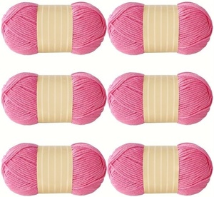 Vente directe – Fil fantaisie 100 % acrylique, teint, à quatre brins, tricoté à la main, épaisseur moyenne, pour bébé, type laine de bébé et coton laitier - Product Image 1