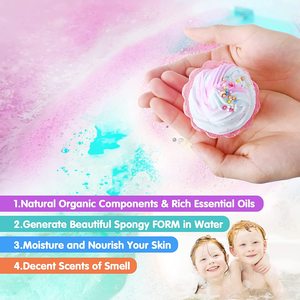 Set de Regalo de Bombas de Baño Veganas de Rosa Hechas a Mano con Forma de Cupcake y Juguetes en el Interior, Marca Privada - Product Image 4