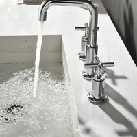 Robinet de lavabo en laiton à montage sur comptoir, cartouche céramique chromée, 1 poignée, monotrou, moderne, pour salle de bain, vente directe usine 5